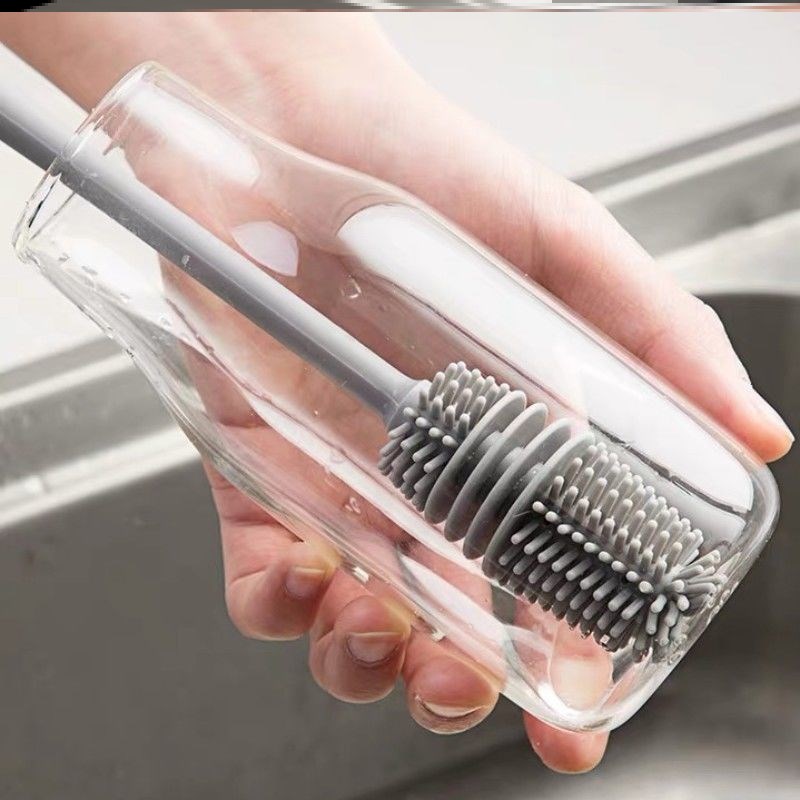 Wash cup artifacts without dead angle slit crack hard-coated soft milk bottle brush cleaning and insulation glass brush