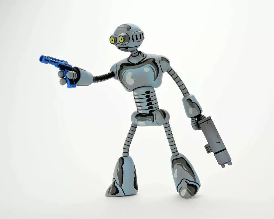 Подлинный NECA54242 Ниндзя Год Тортл Основал Род Робот Анимационная Версия 7-дюймовая Мандариновая Модель