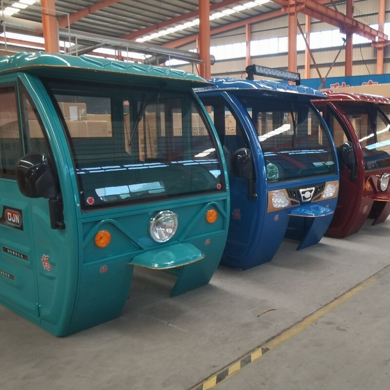 Electric Tricycle Carport Cab Fully Enclosed Canopy Iron Awning Express Fuel Motorcycle Front Car
