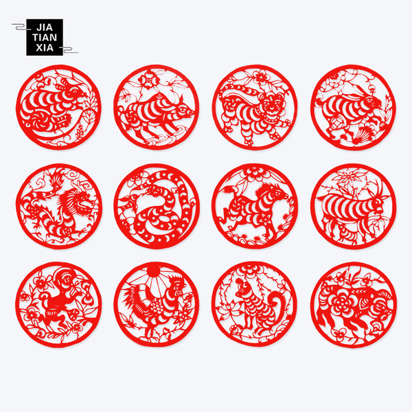 Hot Zodiac Finished Products Abroad Handmade Paper Cutting