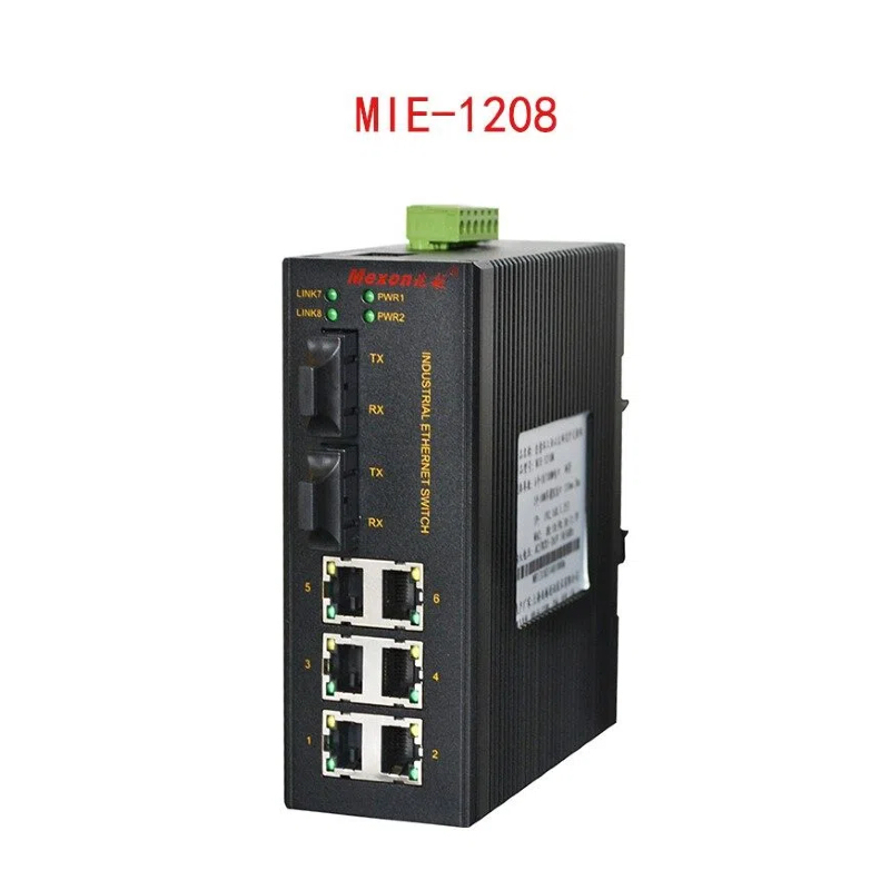 Zhaoyue Mie1208 Rail-Mounted 6 Electrical 2 Optical 100m Unmanaged 6Fe+2F Industrial Ethernet Switch Mexon Zhaoyue Mie1208 Rail-Mounted 6 Electrical 2 Optical 100m Unmanaged 6Fe+2F Industrial Ethernet Switch Mexon