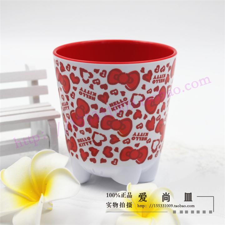 Melamine mới Sanrio KT Hello Kitty Bow Cup Cup Cup Child Child Juice Cup 300ML - Tách cốc giữ nhiệt lock and lock