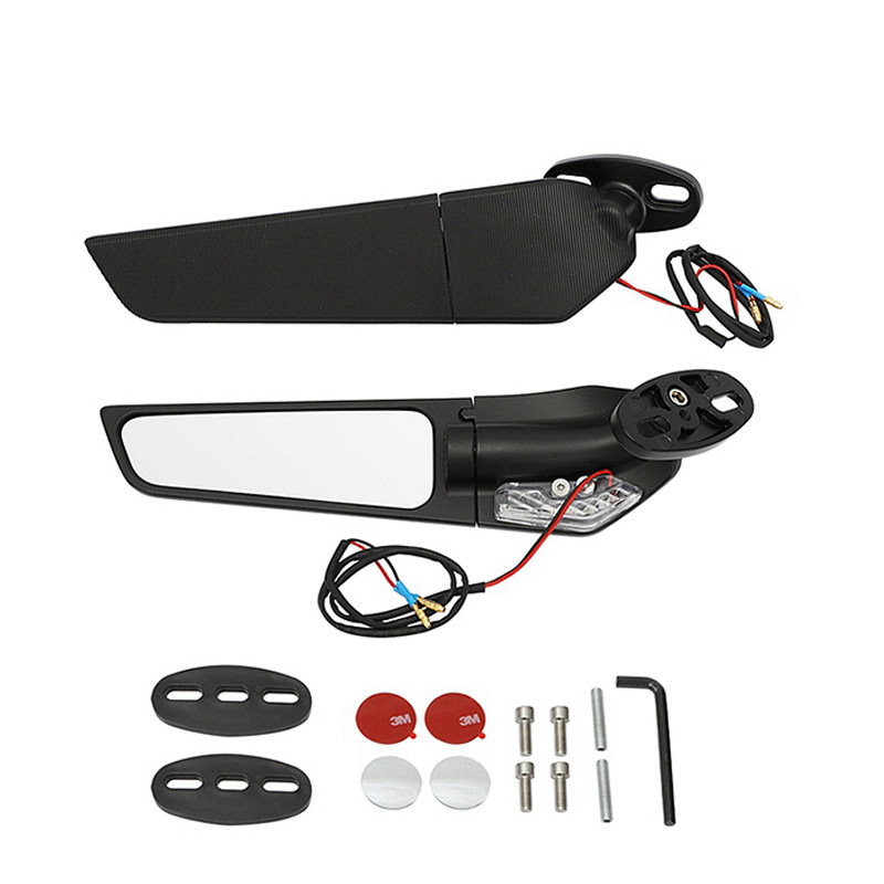 Suitable for Sekolon RC401 Motorcycle Modification Accessories Competitive Fixed Wind Wing Rearview Mirror Flank Light Reflectors