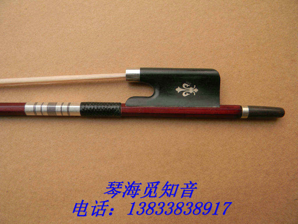 Manufacturer direct marketing horse head harmonica accessories horse head harmonica bow High-wood handle anise inlaid with flower bow