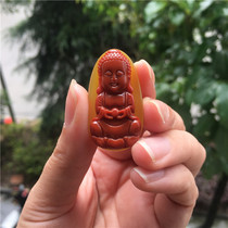 Longling natural jade Yellow Dragon Jade A good color baby Buddha pendant pendant features men and women neck jewelry Jade gift