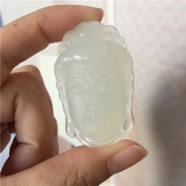 Natural Jade Yellow Dragon Jade A goods Guanyin head high ice pendant pendant fashion men and women neck jewelry Jade Pei birthday gift