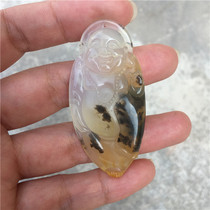 Natural Jade Yellow Dragon Jade A cargo water flower Buddha pendant pendant fashion women neck jewelry Jade elegant gift