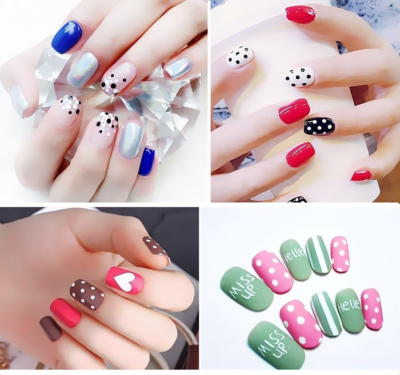 Bộ dụng cụ làm móng mới trọn bộ 5 điểm hoa bút điểm hoa kim kim điểm khoan mũi bút sơn móng tay sóng điểm bút - Công cụ Nail cọ vẽ móng