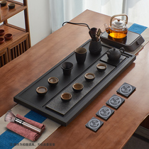 Kung Fu tea set Wujin stone head tea tray Household set Living room office meeting guest automatic integrated tea table