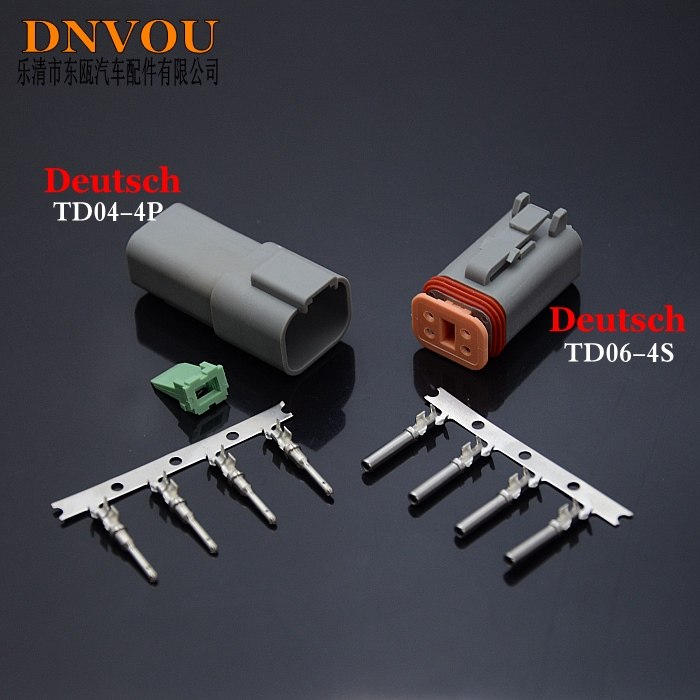 DT04-4P Construction machinery waterproof connector Excavator connector DT06-4S De Chi type 4-pin V0 flame retardant