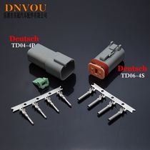 DT04-4P Construction machinery waterproof connector Excavator connector DT06-4S De Chi type 4-pin V0 flame retardant