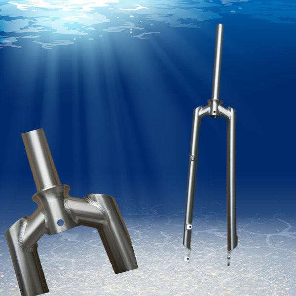 Titanium square shoulder mountain fork disc brake A-pillar disc V dual-purpose mountain bike rack road bike fork