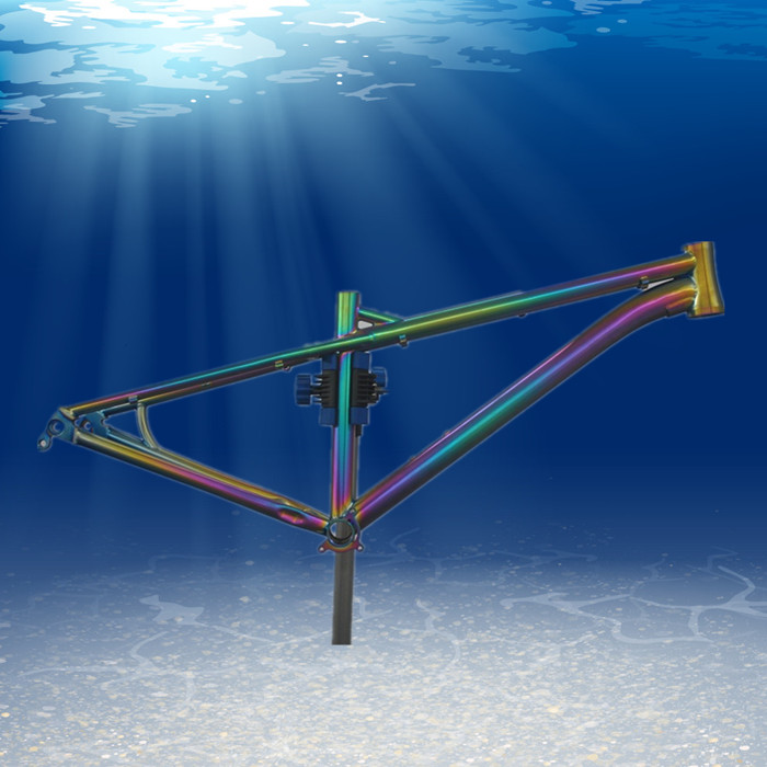 Titanium alloy mountaineering frame color climbing frame soil slope frame bucket axle climbing frame titanium alloy bicycle