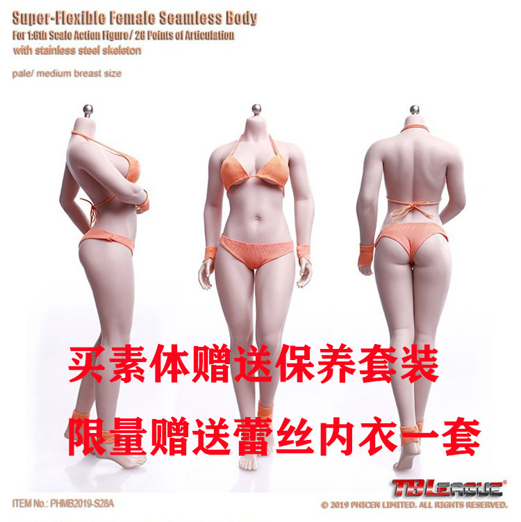 TBLeague 1 6 steel bone encapsulation slightly fat female body S28A white skin S29B spot