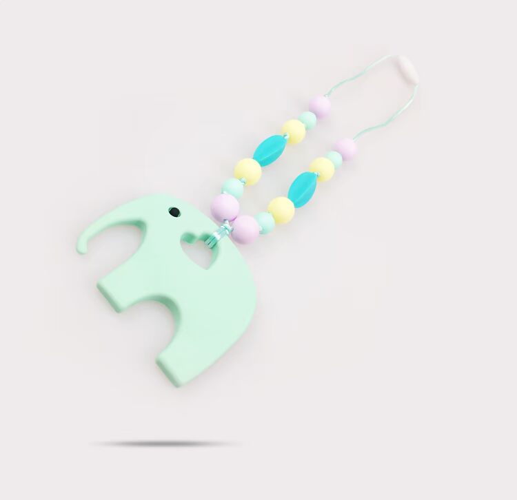 Hoa Kỳ Mamamiamihome bé teether vòng cổ răng hàm nhai silicone vòng cổ rắn răng - Gutta-percha / Toothbrsuh / Kem đánh răng đồ gặm nướu