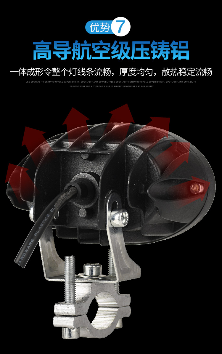 Đèn xe máy điện siêu sáng led đèn pha mạnh đèn chiếu sáng sửa đổi bên ngoài chùm cao nhấp nháy phụ trợ streamer đèn 12 v - Đèn xe máy đèn xe máy fly