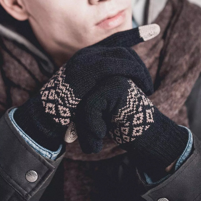FO men and women touch screen warm gloves mobile phone flat winter warm heart gift to keep warm gift gifts