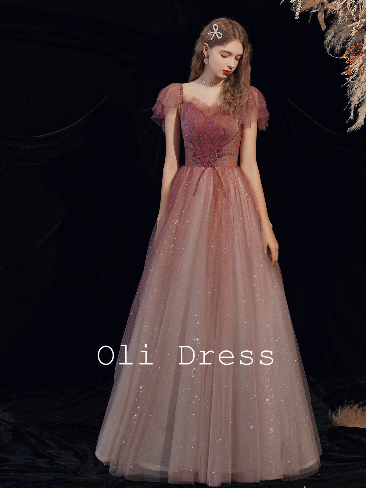 Evening dress eight -year old shop dinner dress OLI family toast female hostel year president skirt wedding red gradient ocean qi fairy small Evening dress eight -year old shop dinner dress OLI family toast female hostel year president skirt wedding red gradient ocean qi fairy small