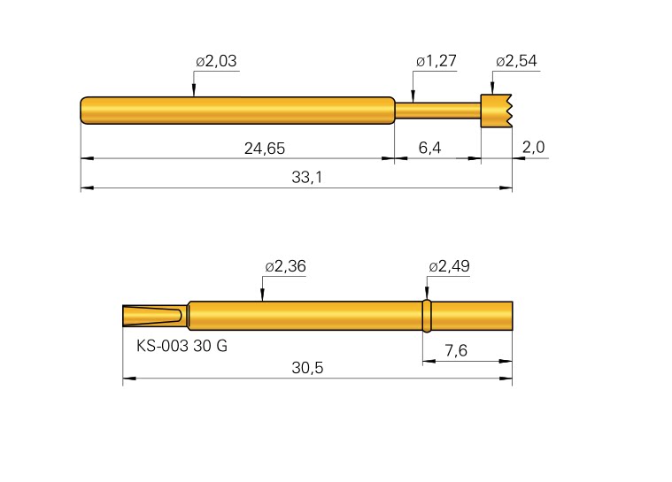 Imitation British just GKS 003 308 254A3000 2000 P125-E2 cone head 2 0 probe