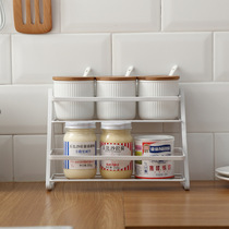 Multi-beautiful seasoning bottle storage rack seasoning kitchen toilet finishing table multi-functional storage
