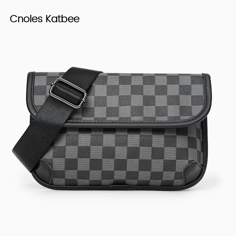 High-End Luxury Men's Bag, Trendy Shoulder Bag, Crossbody Bag, Tiger Head Bag, Chest Bag, Leather Fashion Phone Bag