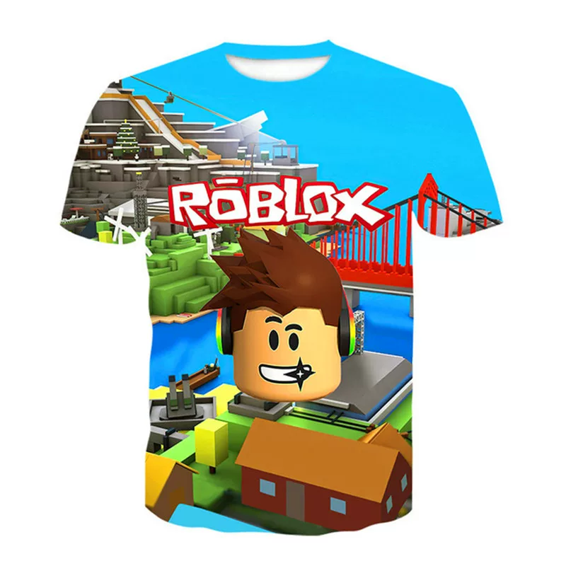 [Игра Robloxing футболка для детей, новый милый 2021, смешная летняя]