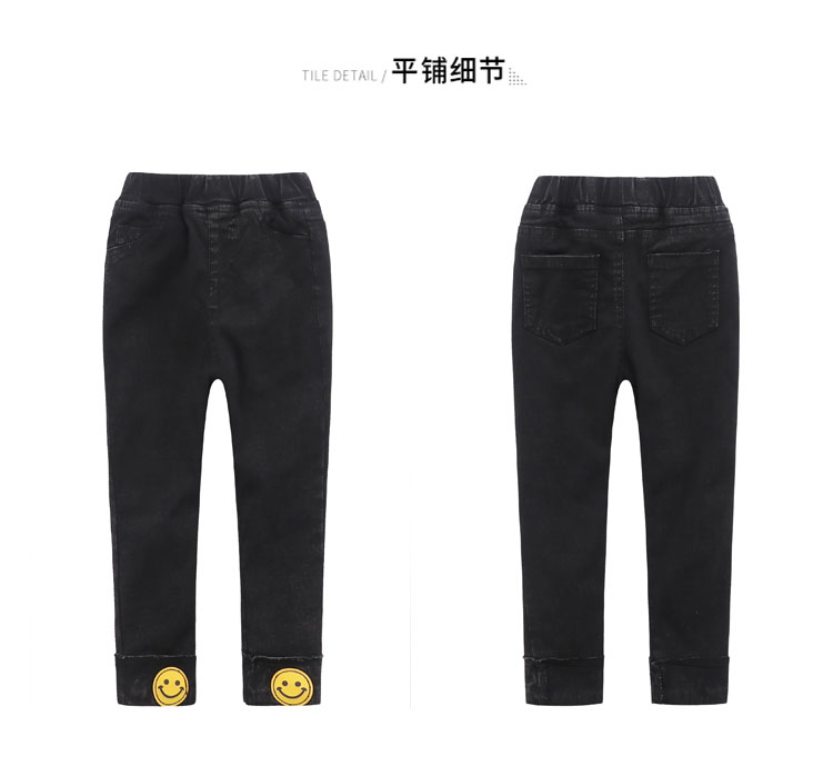 Cô gái cộng với quần jean nhung 2018 mùa đông mới Quần trẻ em mùa thu đông của Hàn Quốc mặc quần ống dày quần sịp bé trai