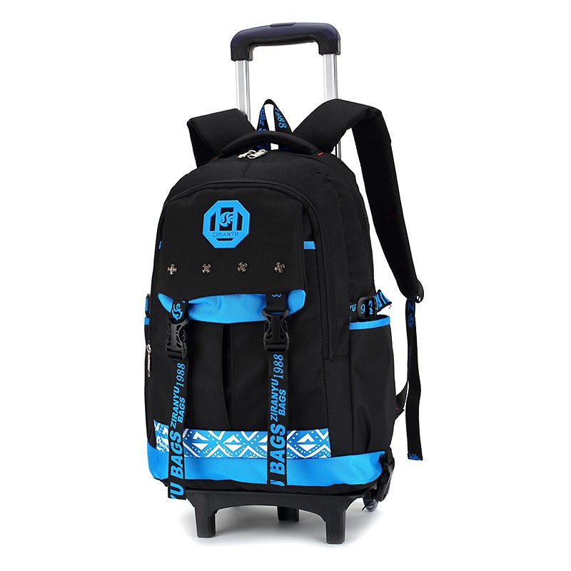 Pull-rod trai schoolbag học sinh trung học cơ sở 3-4-5-6-9 trẻ em lớp kéo lớn cuốn sách.