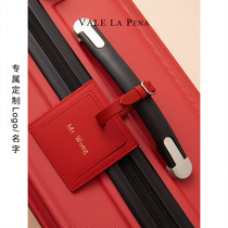 Light luxury listing custom LOGO name environmental leather luggage tag protection privacy pendant suitcase boarding pass