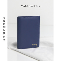 Worth light luxury high-end passport bag customizable logo name leather simple business passport this clip leather case multi-function