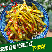 Hunan Yuanling specialty farmhouse homemade hot and sour knife bean jar vegetable pickles hot and sour crispy appetizer 250g
