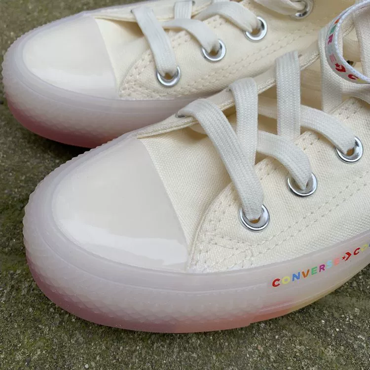 CONVERSE Converse Mới Tất cả các chuỗi màu Star Jelly Rainbow Low Help Canvas 165613C - Plimsolls giày bitis nữ