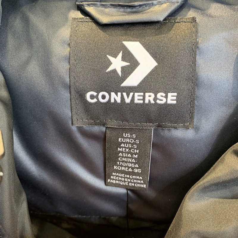 áo khoác mỏng Converse/Converse Áo khoác thể thao có mũ trùm đầu ngắn màu đen cho nam 10004603-A02 áo khoác vest nam