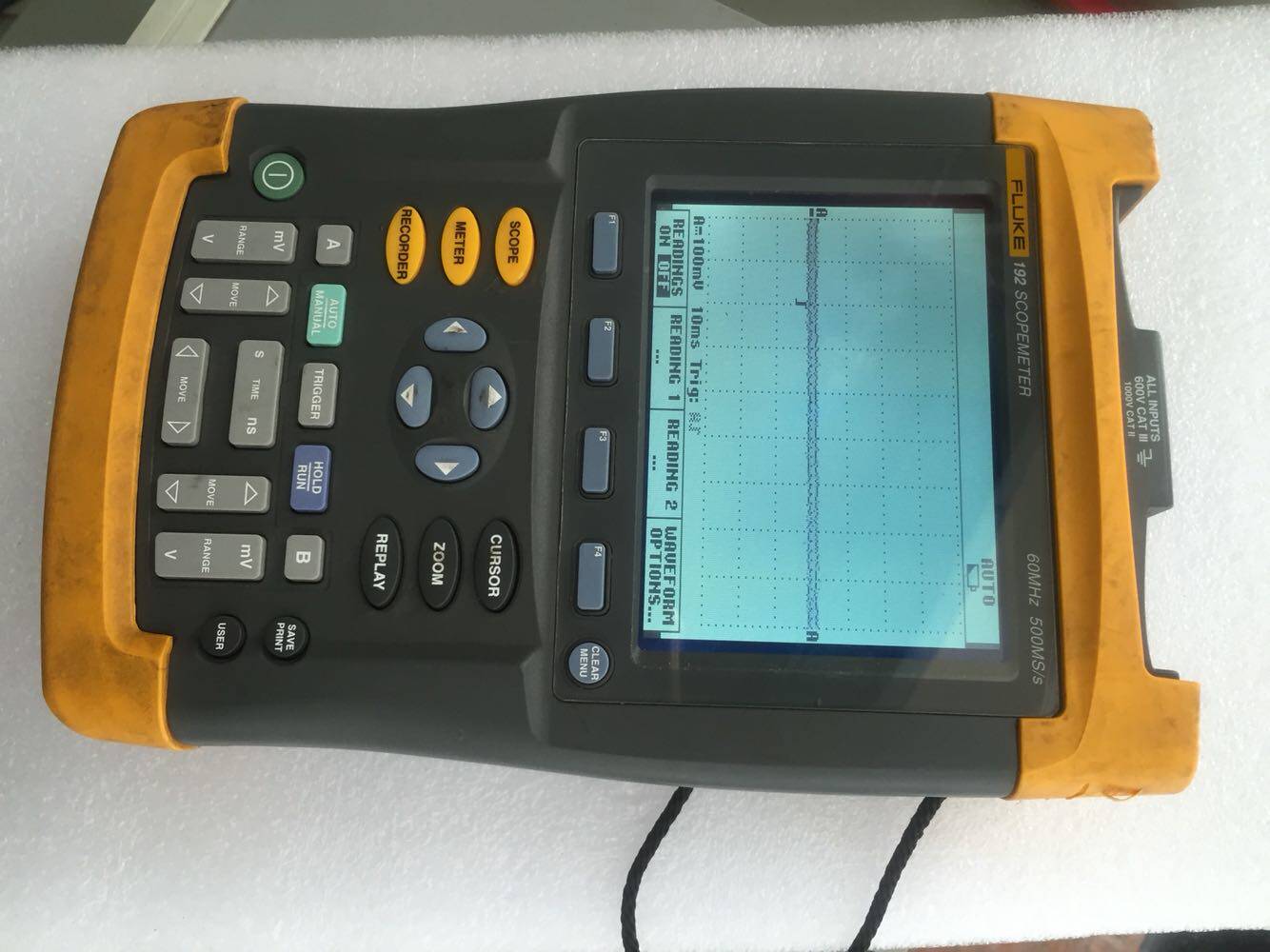 80% New FLUKE 192 Oscilloscope FLUKE 192 Handheld Oscilloscope 60MHz 500MSs
