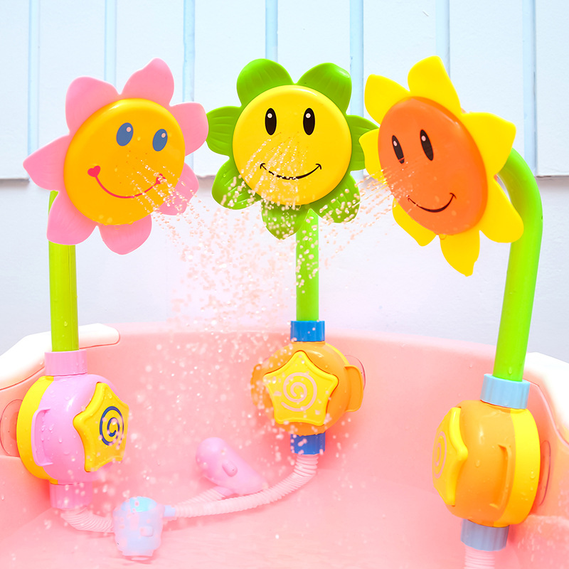 Baby shower toy Bathroom electric sunflower shower Ben water crab Baby pinch called water duck little turtle