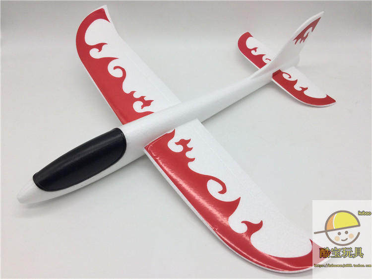 Фрисби 手抛飞机泡沫飞机滑翔机贴花贴纸飞机火焰飞机飞得远投掷儿童玩具 628
