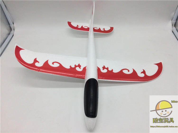 Фрисби 手抛飞机泡沫飞机滑翔机贴花贴纸飞机火焰飞机飞得远投掷儿童玩具 628