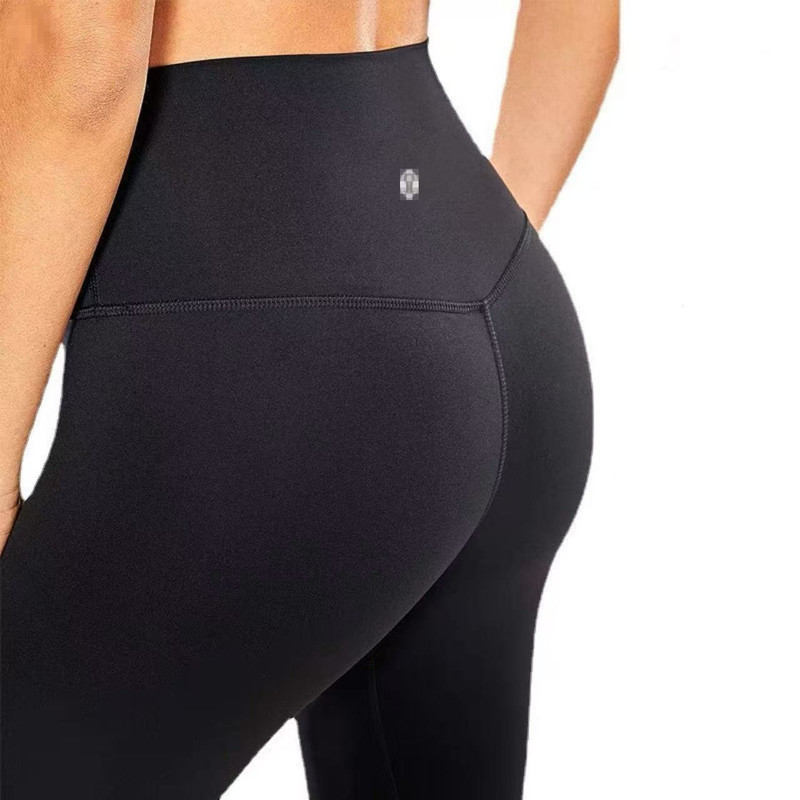 Lulu Yoga Pants for Women, Spring and Summer, High-Waisted, Butt-Lifting, Seamless, Slimming, Sports Fitness Leggings, Pilates