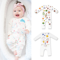 American Beecoolest printing and dyeing cartoon baby jumpsuit newborn baby clothes autumn and winter clothes climbing clothes