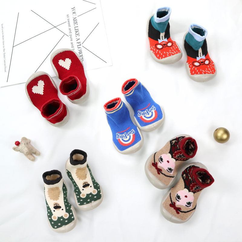 French Collegien Baby High Cylinder Shoes Socks Silicone Soft Sole Indoor Shoes Crawl Shoes Spring Autumn Baby Learn Step
