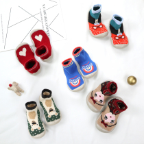 French Collegien baby high-top shoes and socks silicone soft sole indoor shoes crawling shoes spring and autumn baby toddler