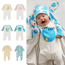 UK the bonnie mob Newborn baby long sleeve jumpsuit thin spring and autumn baby cute climbing suit