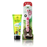 Apple, розовая зубная щетка, 70г, 2-4 лет