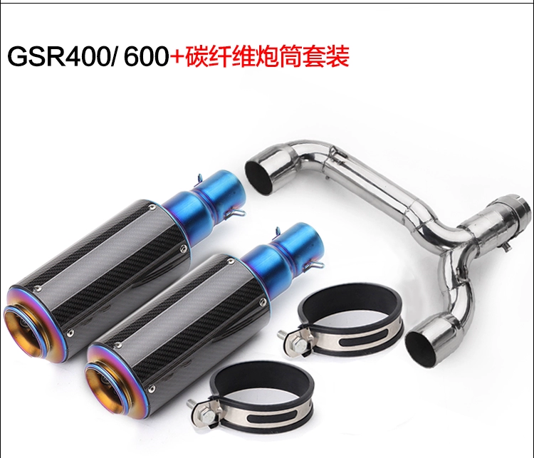 GSR400 GSR600 BK400 BK600 xe máy sửa đổi giữa đoạn SC chiên ống xả bằng sợi carbon - Ống xả xe máy 	pô xe máy wave