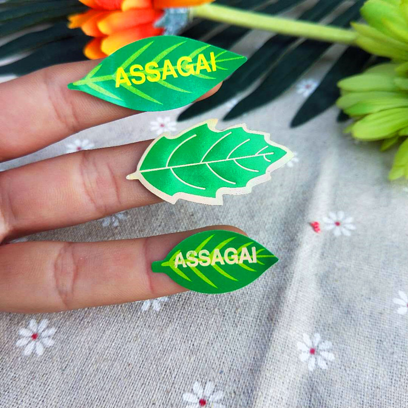 Green leaf fruit sticker universal fruit label apple grapefruit orange peach trademark sticker