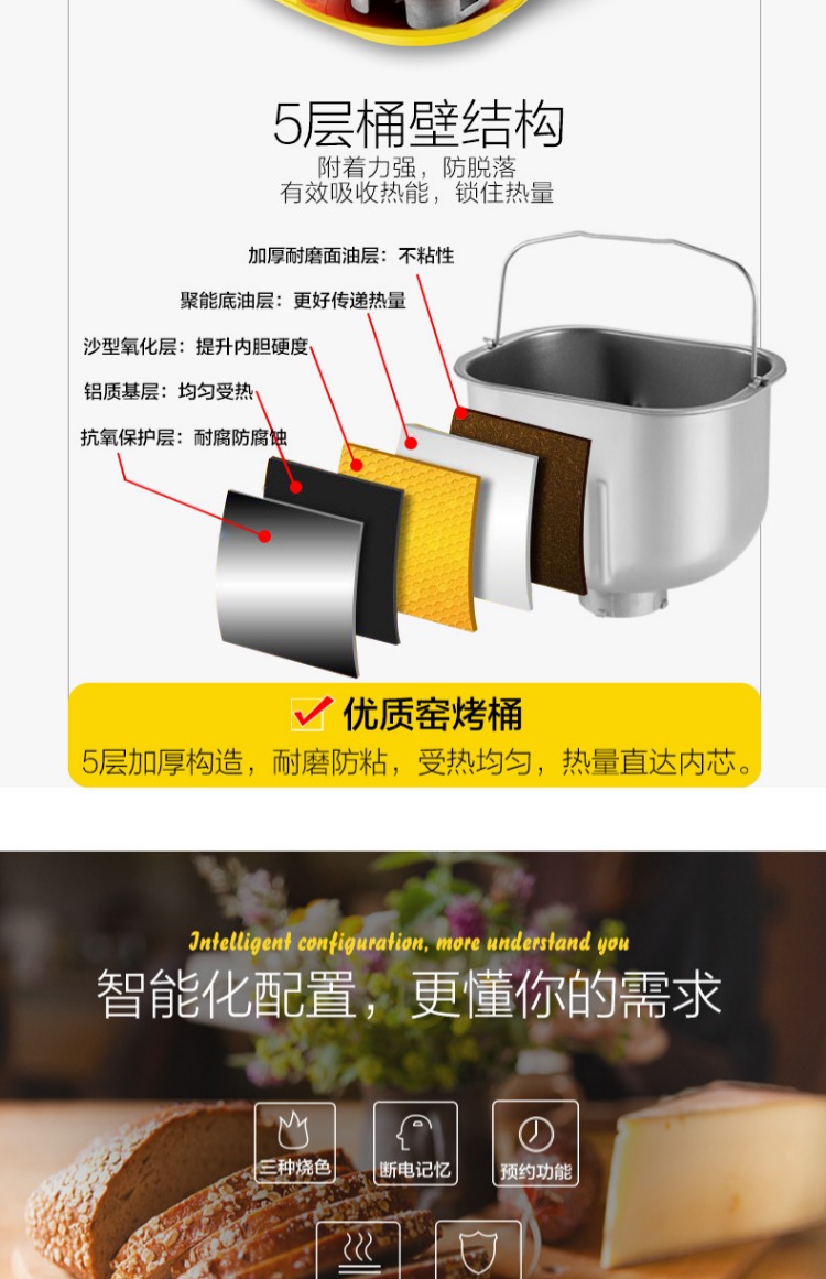 lò bánh mì kiến an Thiết bị điện ACA / Bắc Mỹ MB500 Máy làm bánh mì tự động và mì mặt thông minh đa chức năng Sán Đầu mini máy làm bánh mì sandwich