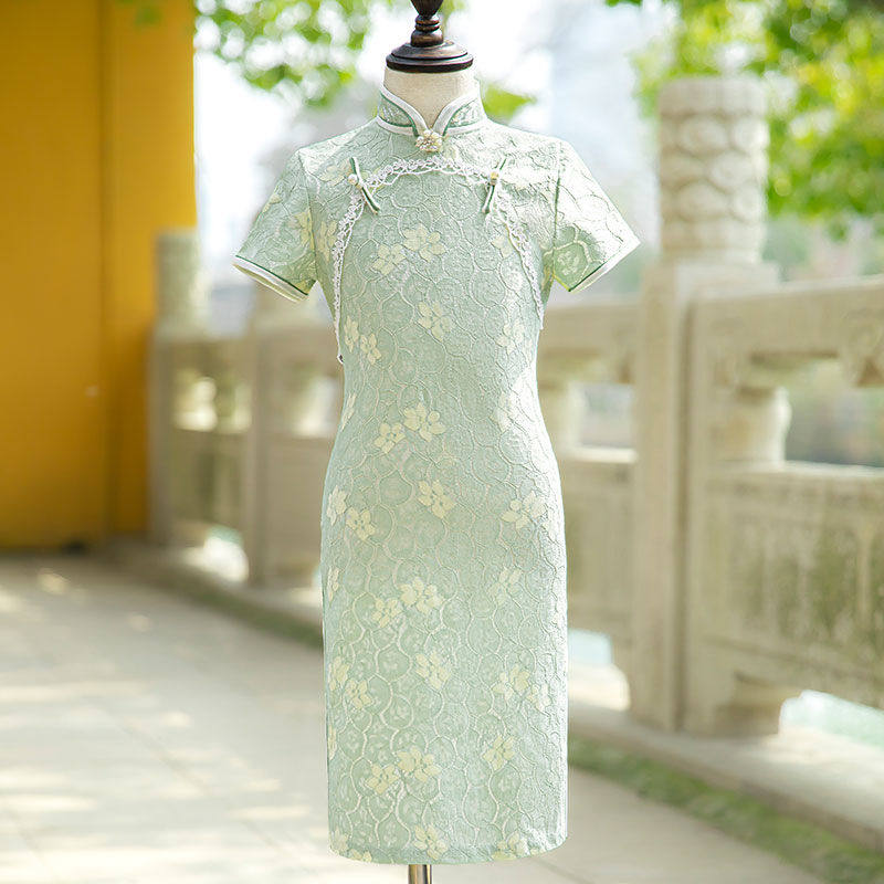 green chinese style dress Green Embroidery Women's Classic Chinese Style Hanfu Dress Full Set –  LolitaInside main image 1