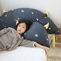 Cotton cartoon long pillow Childrens bedside soft bag large backrest anti-collision pillow sofa waist cushion with core can be removed and washed
