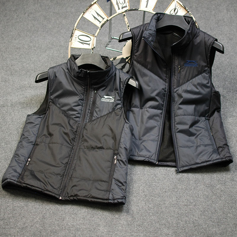 Autumn-winter upright collar men's gush jacket cotton windproof upright collar warm vest collage sport waistcoat 5252-252