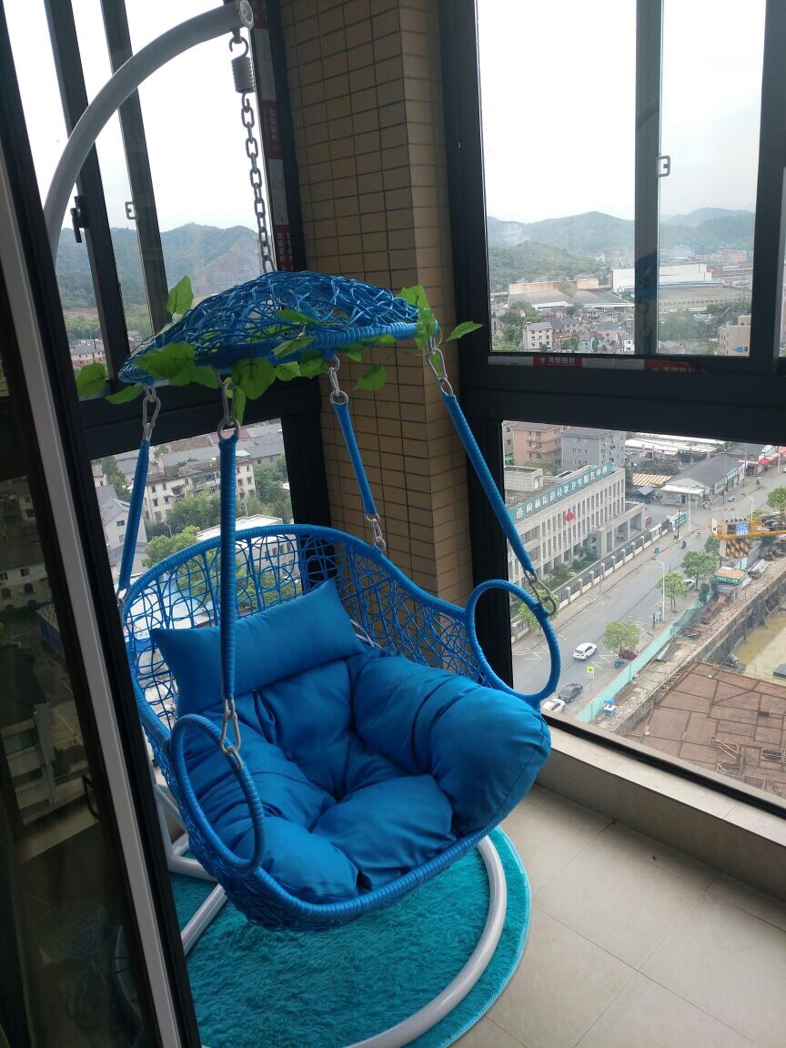 Treo giỏ mây ghế trong nhà treo ghế đôi rocking ghế đơn chim yến ban công ghế đu võng đồ nội thất giả ghế phòng chờ - Bàn ghế ngoài trời / sân ghế nhựa ngoài trời